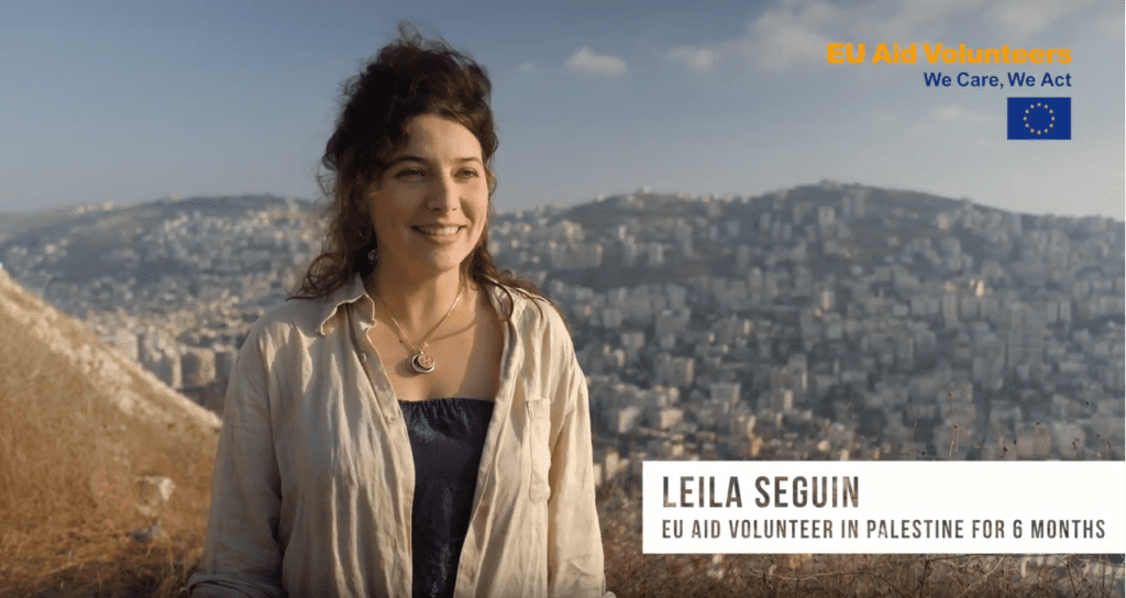 Leila, EU Aid Volunteer en Palestine