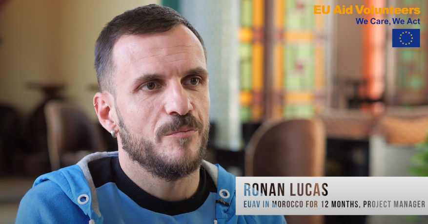 Ronan, EU Aid Volunteers au Maroc
