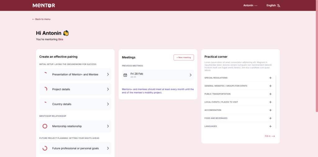 Outil interactif mentorat